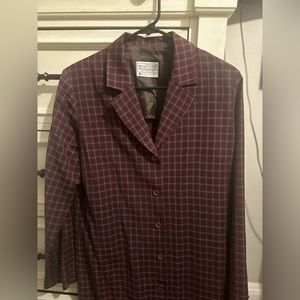 Pendleton Burgundy 100% Virgin Wool Coat Women’s Size L